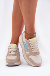 Dámske Sneakers Na Platforme Béžové Tenanela