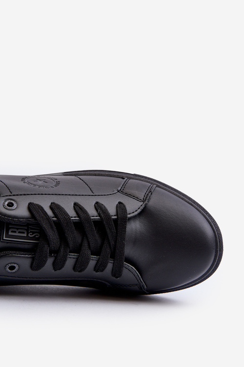 Nízke pánske tenisky z ekologickej kože Big Star NN174284 Čierne
