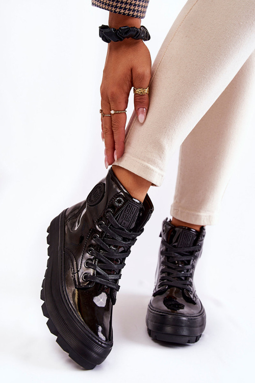 Vysoká veľká hviezda KK274533 čierne tenisky