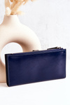 Nereva Navy Blue Leather peňaženky pre námorný magnet Nereva