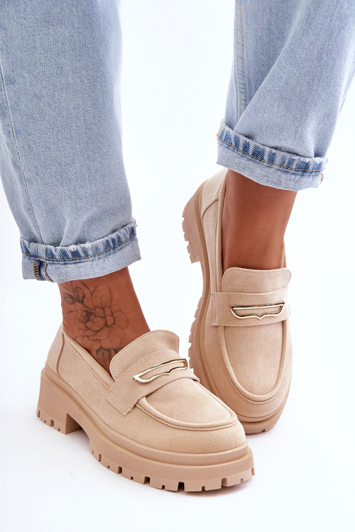 Ženský semišový sklz -Pure Love Béžové béžové laafery