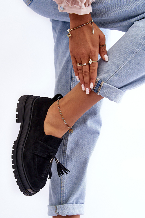 Dámske semišové topánky, dámsky čierny Ramvli