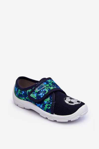 Dětské Papuče Míčky Befado 974X506 Tmavě Modré