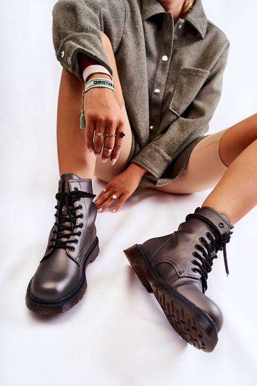 Dámské kozačky barvy tmavě šedé Lavita