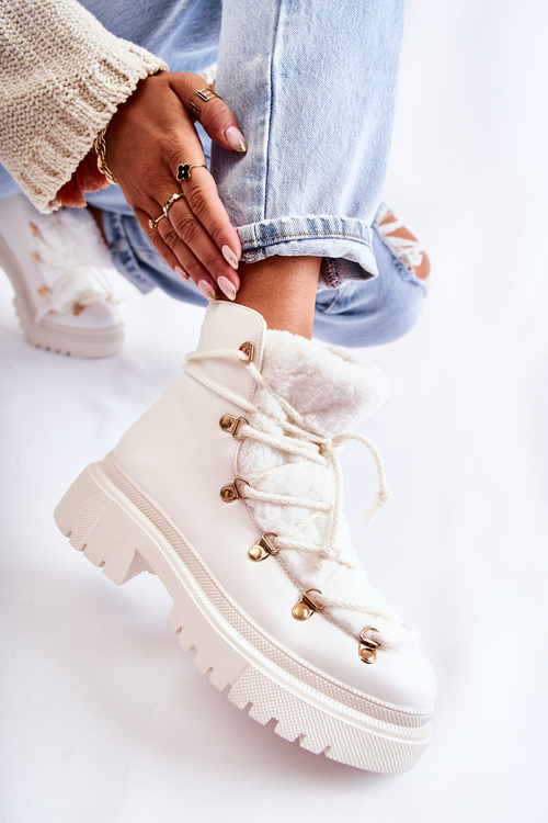 Biele kožené topánky Arisa