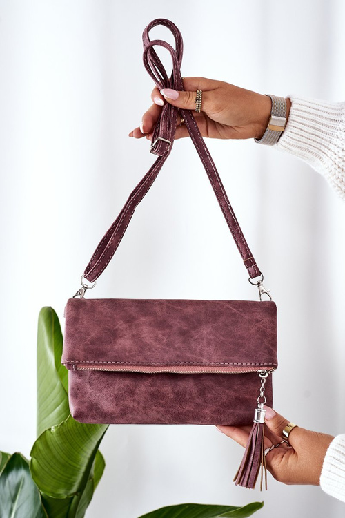 Společenska Kabelka S Odnímatelným Popruhem A Třásněmi Růžová