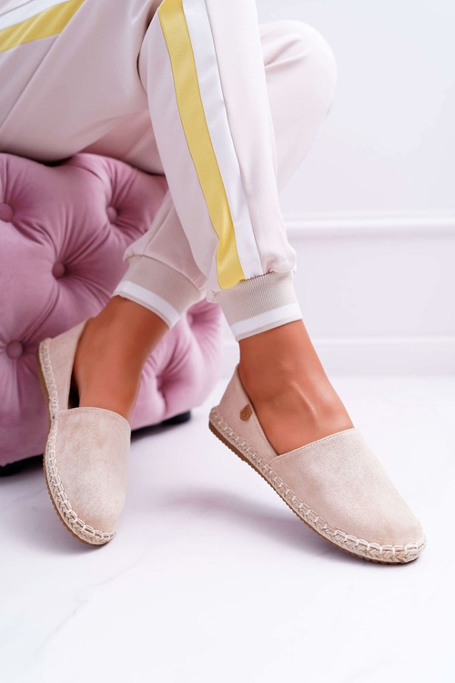 Espadrilles Dámske zločinecké semide béžové 8455