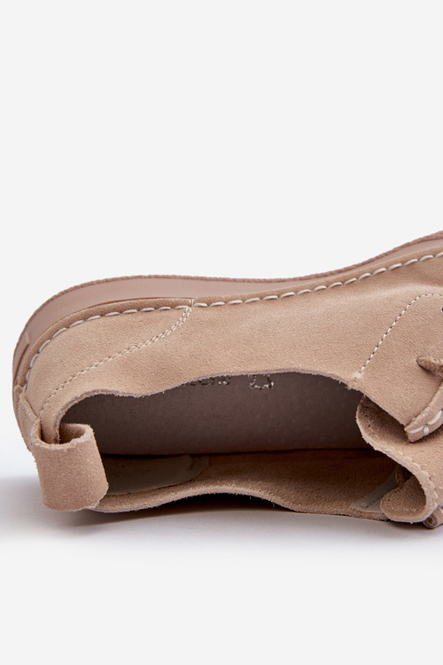 Dámské semišové polobotky Sergio Leone SP021 Beige