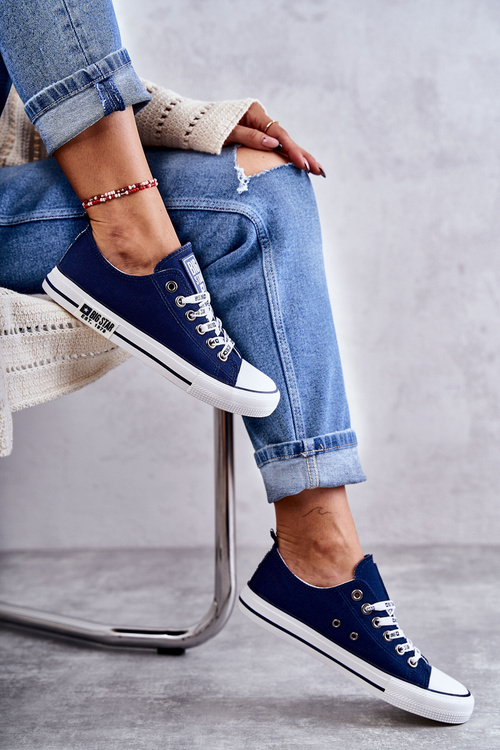 Dámské Materiál Sneakers Big Star KK274103 námořnická modrá