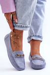 Dámske klasické semišové Corinell Blue Loafers