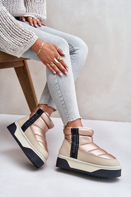 Nízke Snehové Topánky Na Hrubej Podrážke D.Franklin Béžové DFSH371010