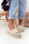 Espadrilles na platforme Straw S. Barski Beige