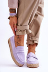 Ženský semišový espadrilles fialová keyla