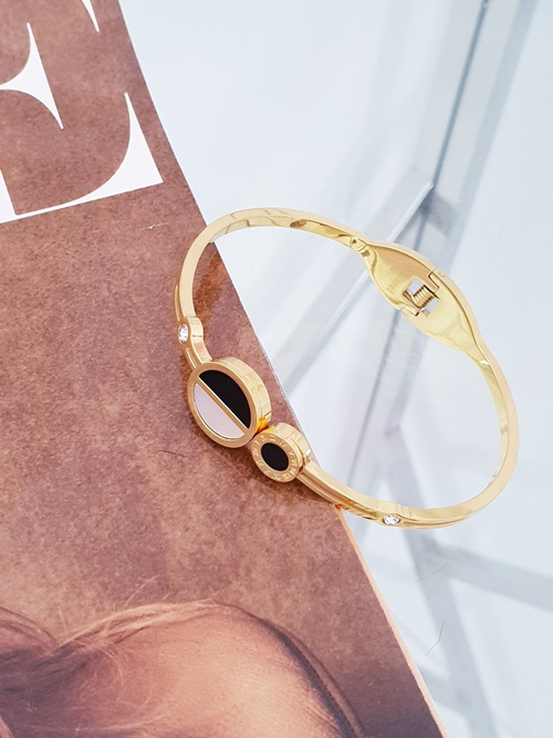 Dámský Náramek Ocel Římské číslice Zirkony zlato Wega