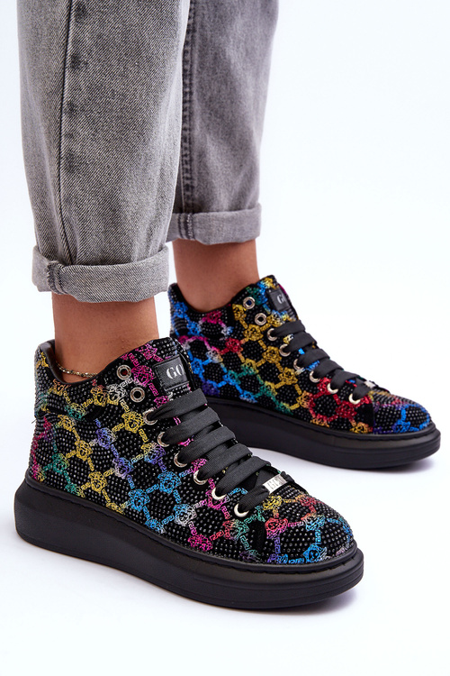 Sportovní Boty Na Platformě Džety GOE MM2N4009 Černé