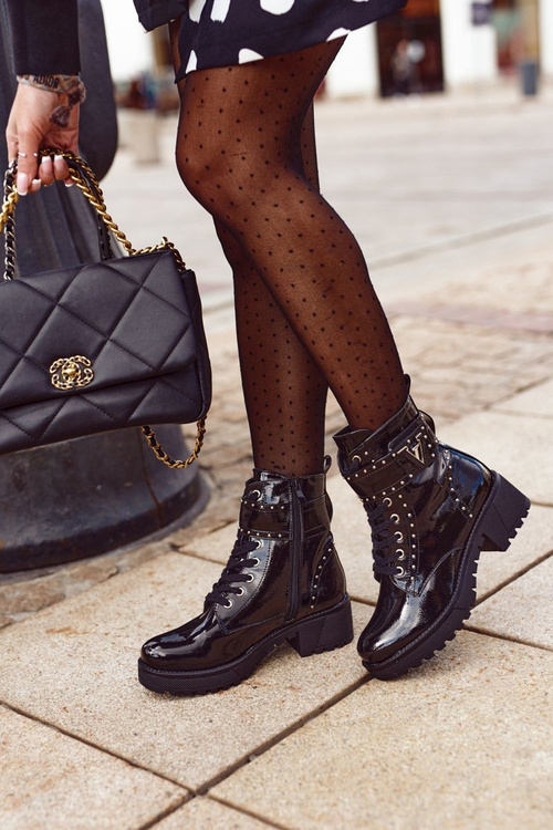 Dámske topánky čierne lakované Valery