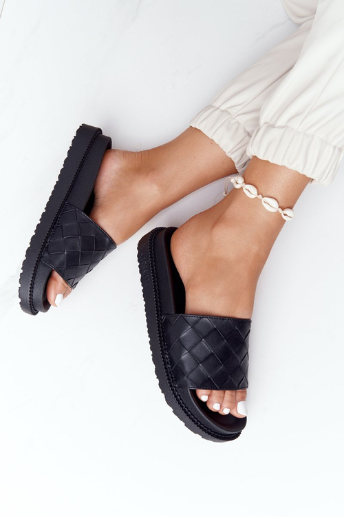 Dámské Nazouváky Na Platformě Big Star HH274684 Černé