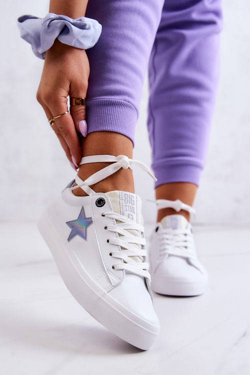 Kožené tenisky Star Big Star JJ274240 Bílá