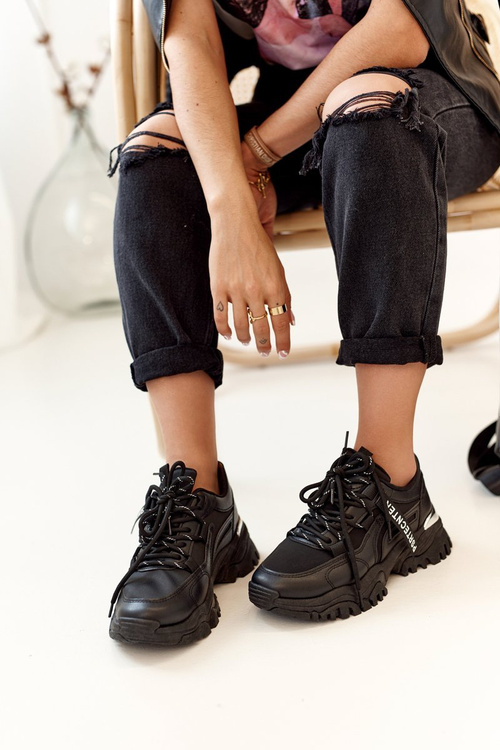 Dámské Sneakersy Na Masivní Podrážce Černé Chunky