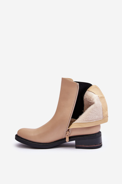 Nízko kožené topánky Dámske bundy béžové tiber