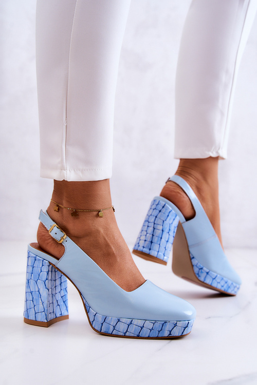 Kožené čerpadlá Maciejka 05441-06 modrá