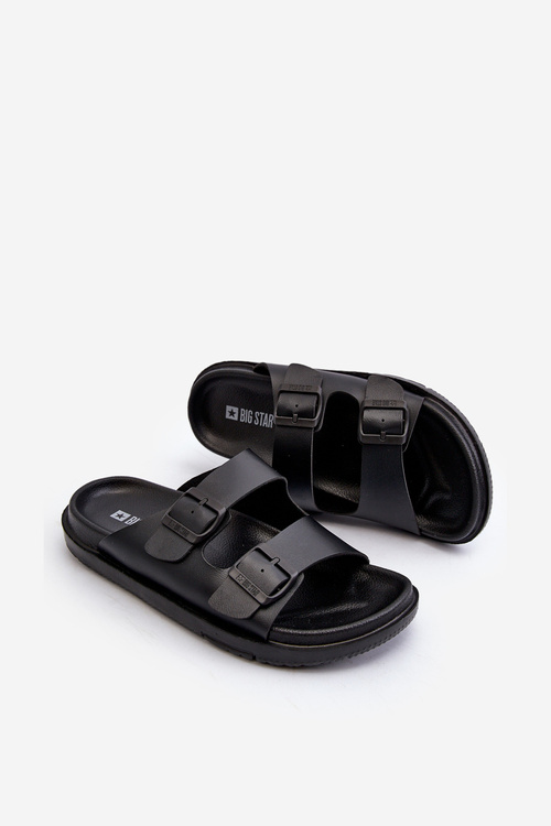 Lehké pánské sandály s přezkami Big Star NN174597 Černé