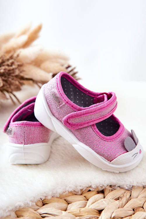 Balerína papcie Befado Rabbit 209p034 Pink