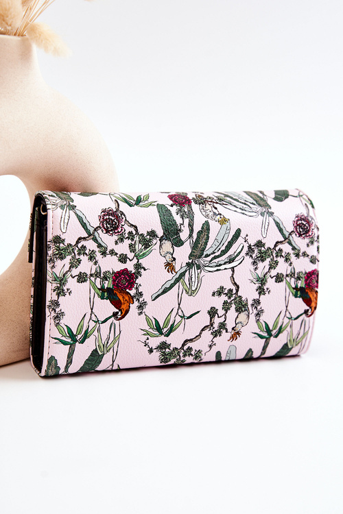 Velká kožená peněženka NOBO M0240-CM04 Růžová