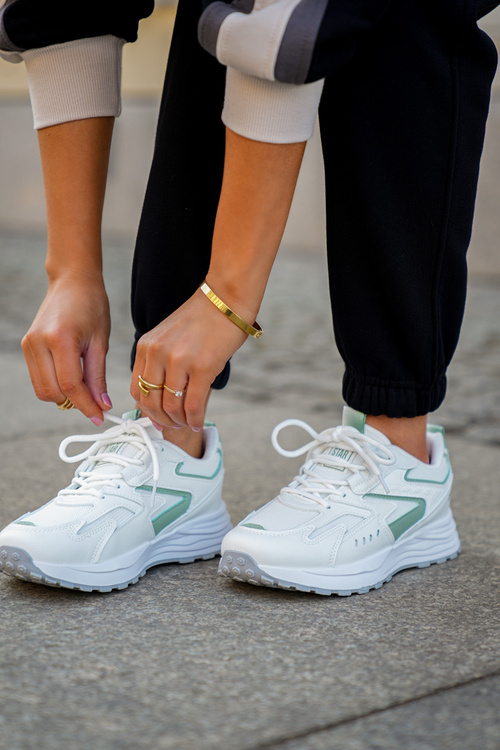 Dámske Športové Topánky Big Star NN274A095 HI-POLY SYSTEM Bielo-Zelené