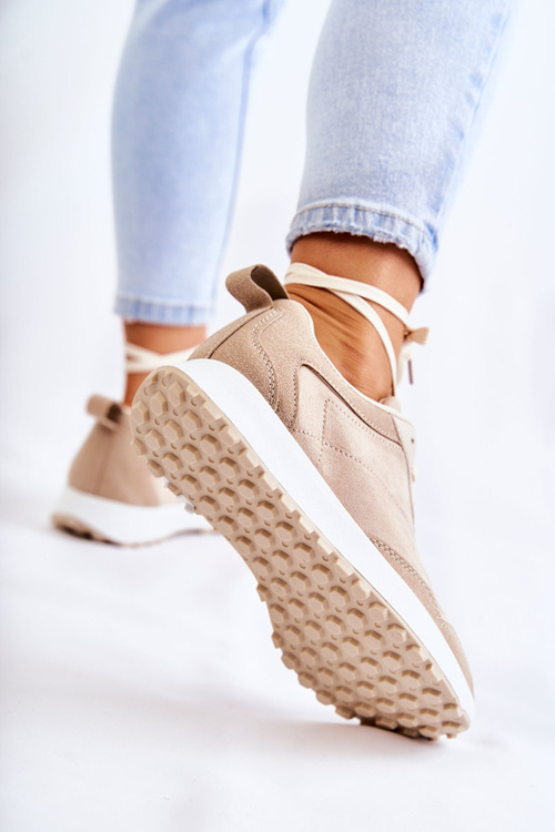Dámske semišové športové topánky Beige Nayla