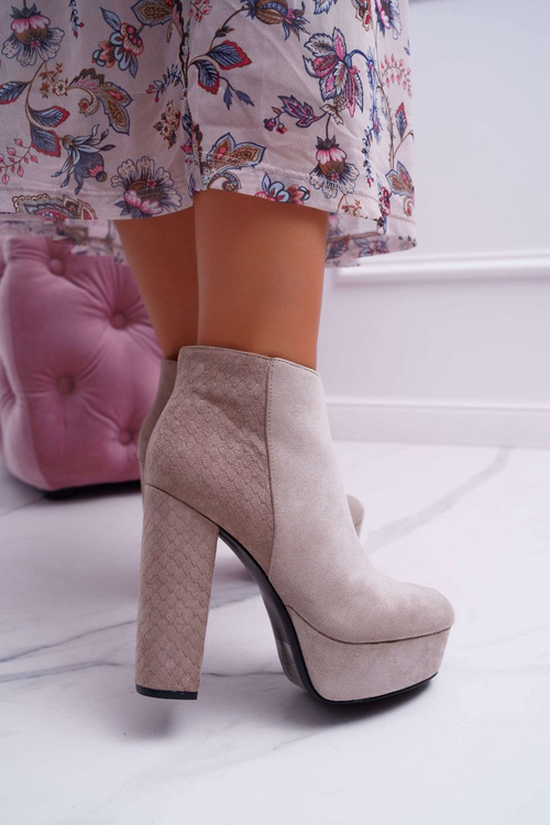 Ženské topánky na stĺpovej platforme Beige Celinne