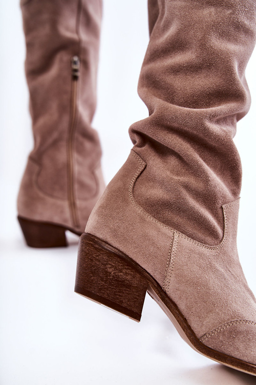 Dámské boty na vysokém podpatku Lewski Shoes 3235 Cappucino