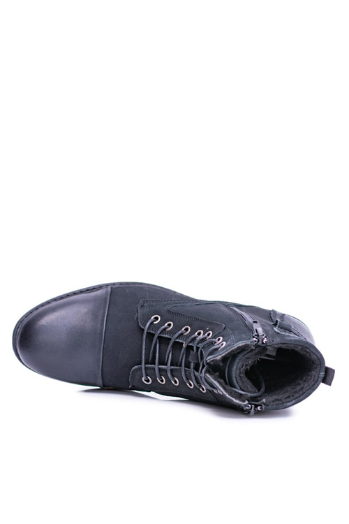 Pánské kožené teplé boty se zipy Grendy