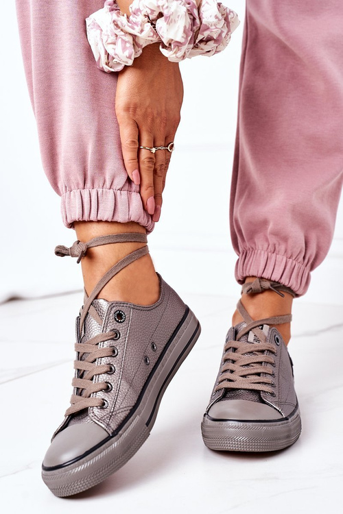 Dámske kožené tenisky Big Star II274003 Graphit