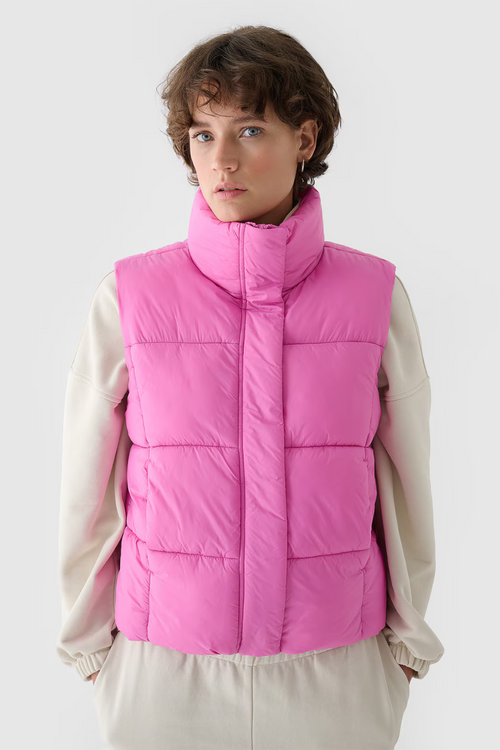 Bezrukávník Přírodní Syntetické Výplně Růžový 4F 4FWAW24TVJAF140-54S