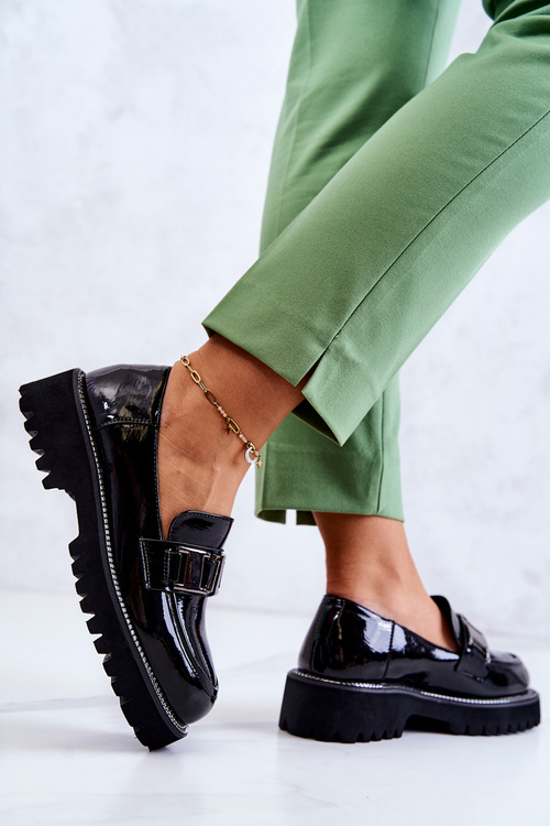 Chýbala kožená topánka čierna corine