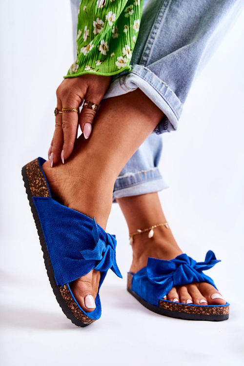 Nazouváky Na Korkové Podrážce Tmavě modrá Wendy