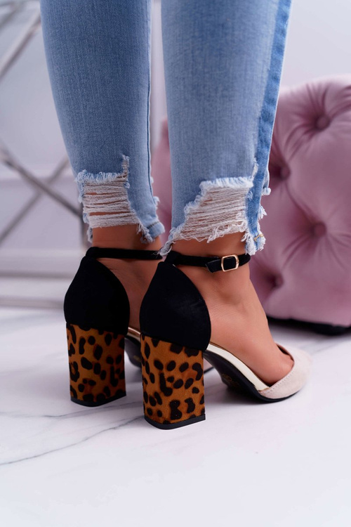 Dámske čerpadlá na leopardovej tlači Ferri Beige