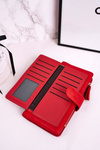 Velká Dámská Peněženka S Extra Prostorem Pro Karty Červená