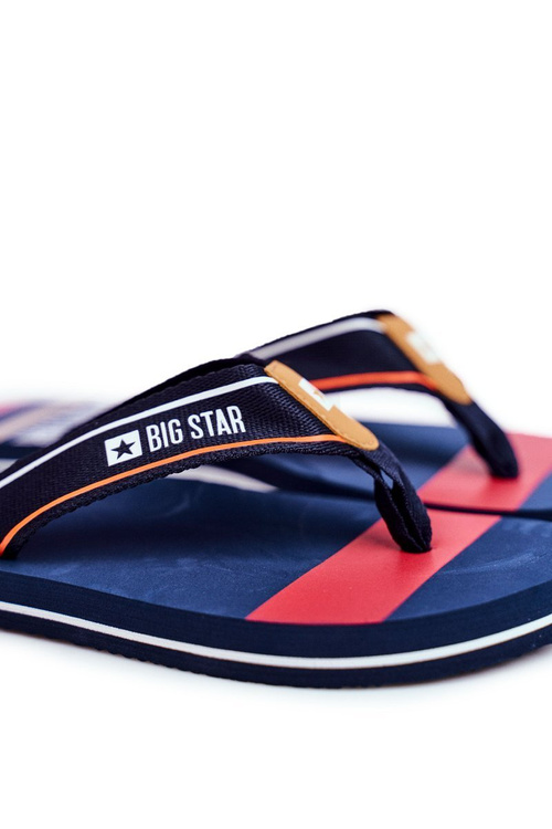 Pánske žabky Big Star Navy Blue FF274A459