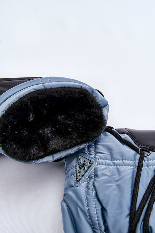 Dámske módne snehové topánky modré karrio