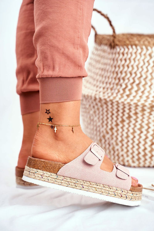 Dámske papuče veľká hviezda Pink FF274669