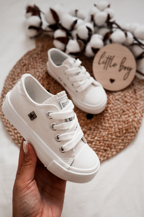 Dětské Kožené Tenisky BIG STAR JJ374310 Bílé