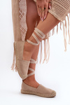 Bonded Suede Espadrilles Beige Ismanne