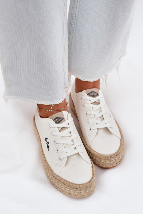 Dámske Tenisky S Pletením Lee Cooper LCW-25-44-3217 Biely