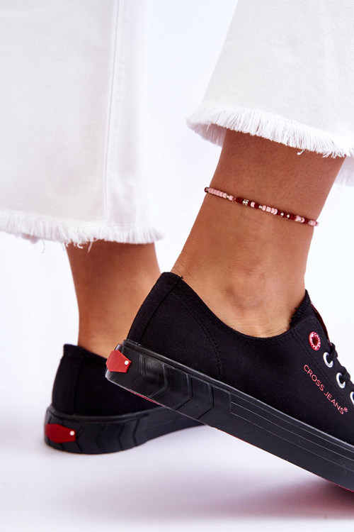 Klasické dámske krížové džínsy LL2R4051 čierne tenisky