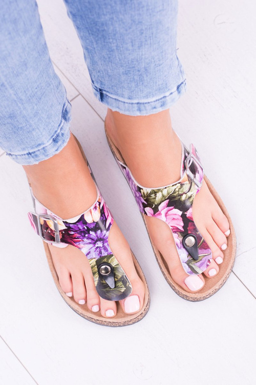 Dámske flip -flops flip -flops s kvetmi floríny