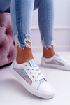 Dámska veľká hviezda DD274689 Biele a modré tenisky