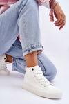 Dámské vysoké tenisky Big Star Fabric LL274445 Bílé