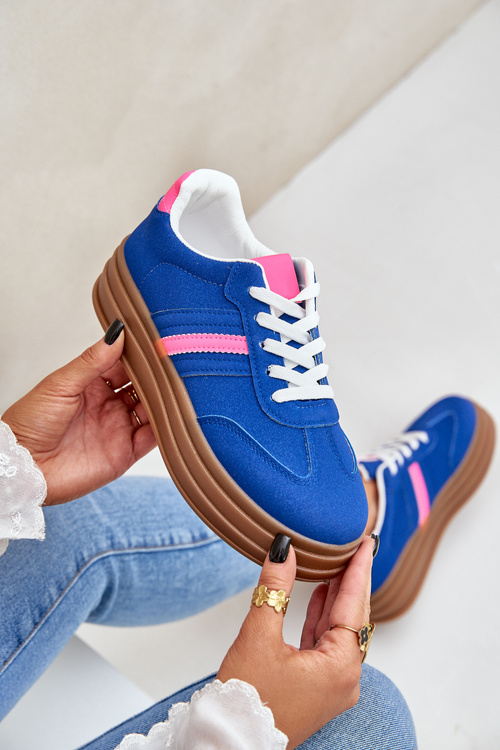 Dámské Tenisky Na Platformě Tmavě Modré Dravinnia